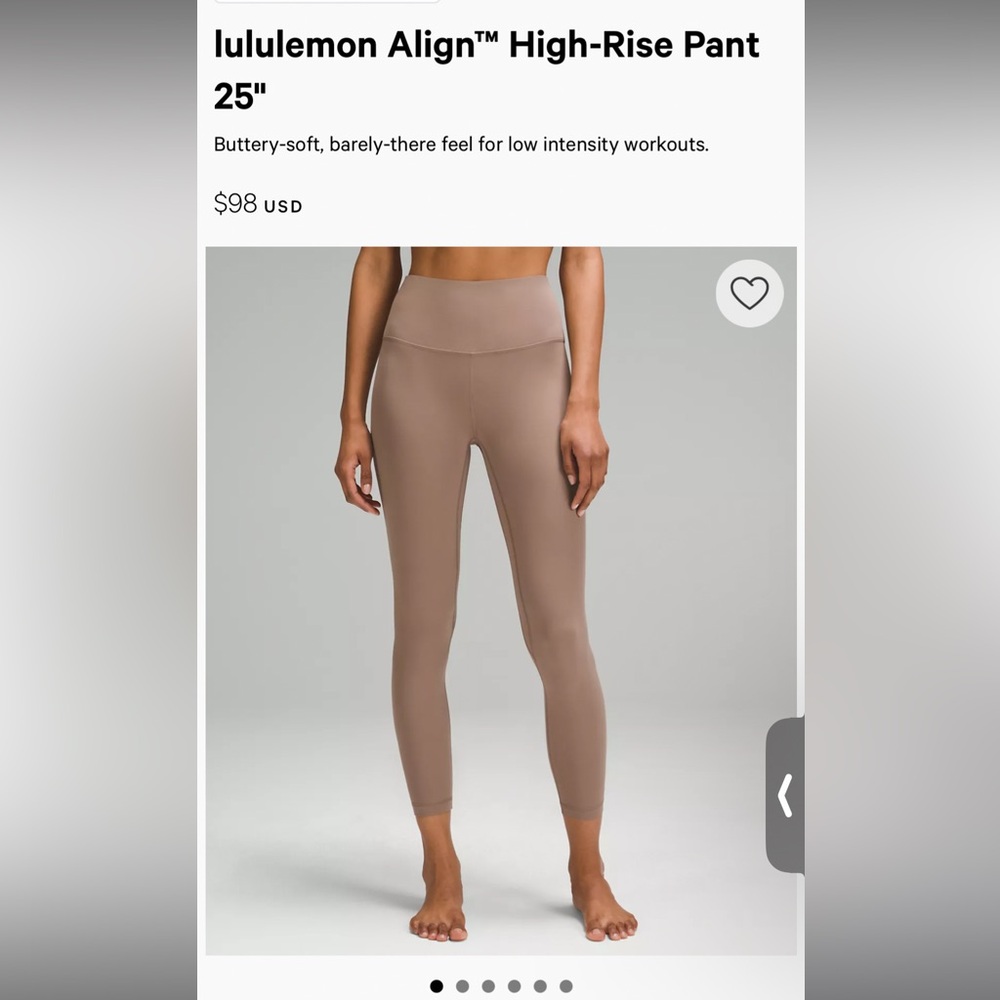 Lulu Lemon Align Leggings 25”